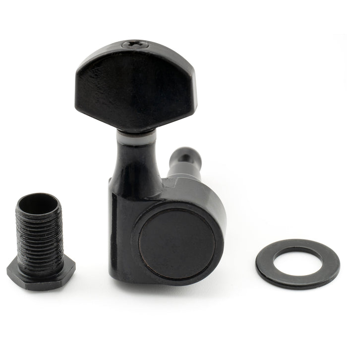 Clavijeros Musiclily Pro R15J 6-en-línea Relación 15:1 Totalmente Sellados con Botón Hexagonal para Guitarra Eléctrica Estilo SQ Strat/Tele