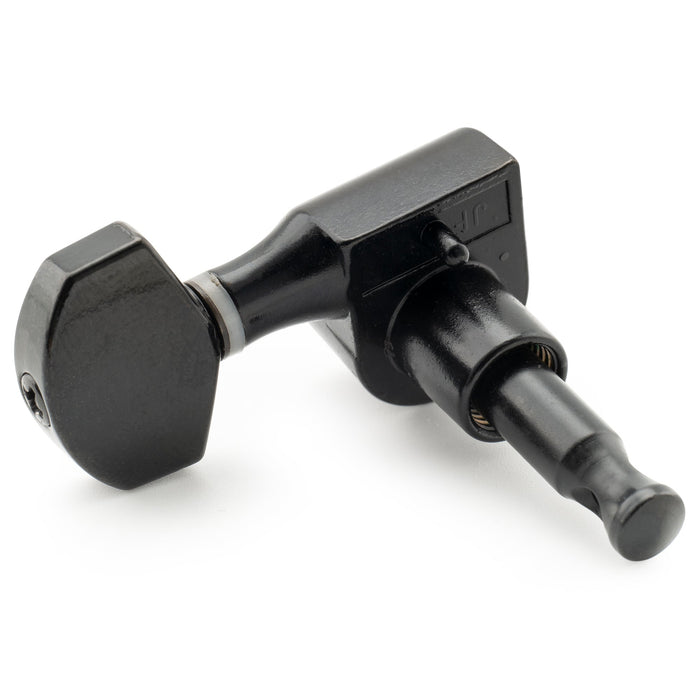 Clavijeros Musiclily Pro R15J 6-en-línea Relación 15:1 Totalmente Sellados con Botón Hexagonal para Guitarra Eléctrica Estilo SQ Strat/Tele