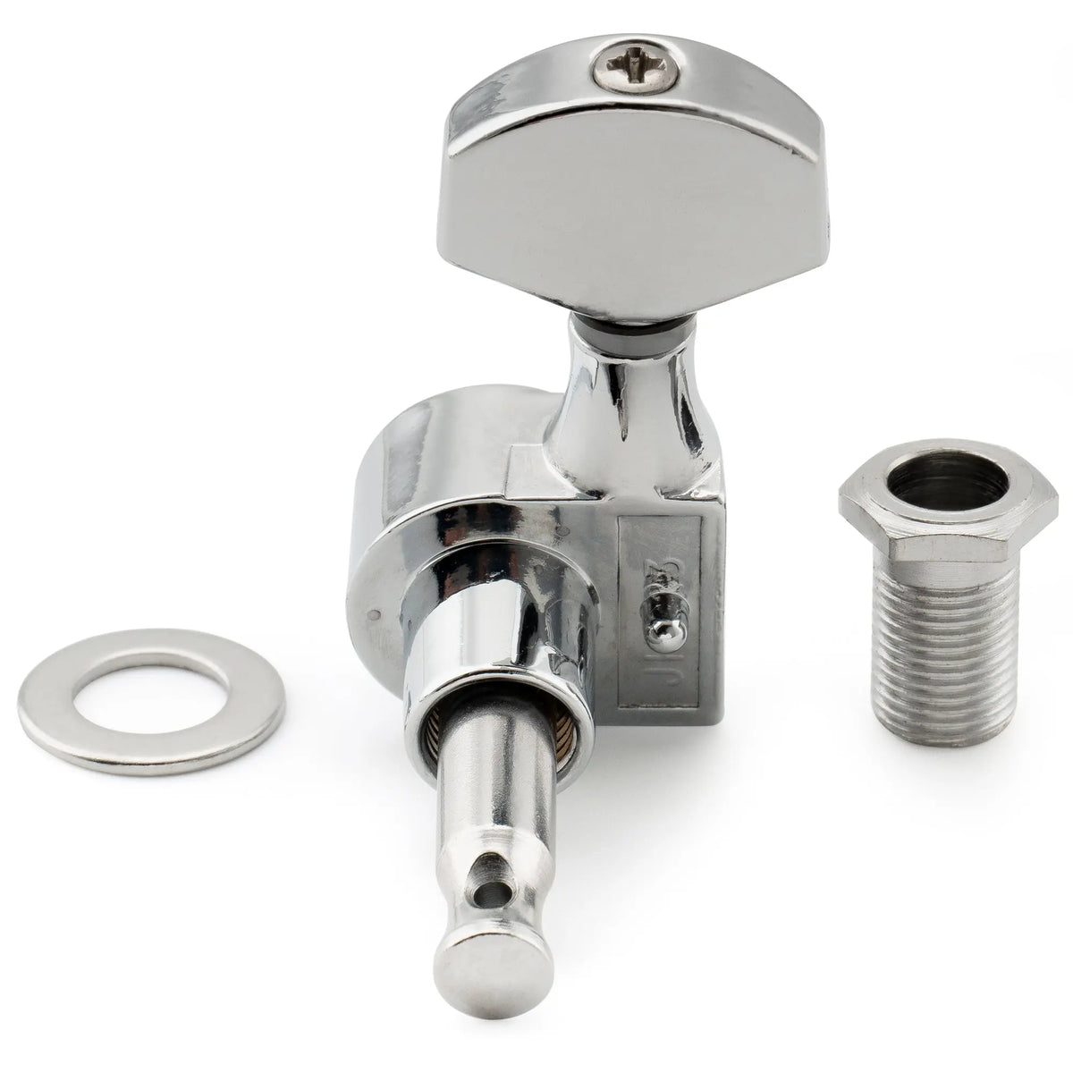 detail of musiclily pro 6 in line 15 1 ratio 1 pin full sealed machine heads tuners tuning pegs keys with hex button for sq strat tele style electric guitar mx1664 6p