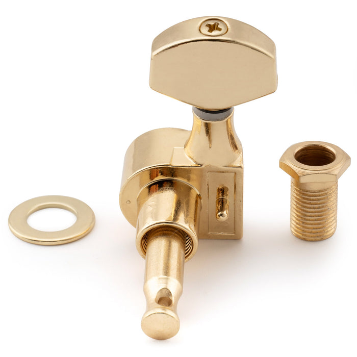 Clavijeros Musiclily Pro R15J 6-en-línea Relación 15:1 Totalmente Sellados con Botón Hexagonal para Guitarra Eléctrica Estilo SQ Strat/Tele