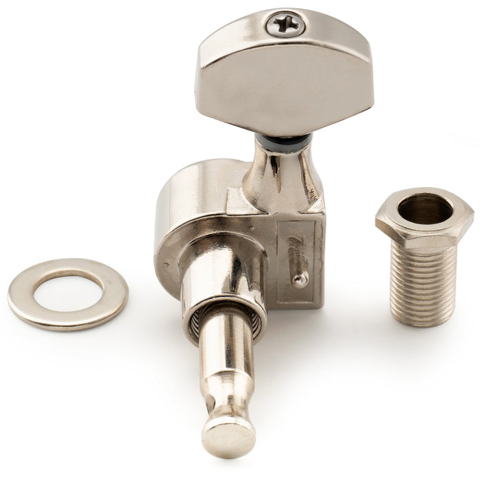 Clavijeros Musiclily Pro R15J 6-en-línea Relación 15:1 Totalmente Sellados con Botón Hexagonal para Guitarra Eléctrica Estilo SQ Strat/Tele