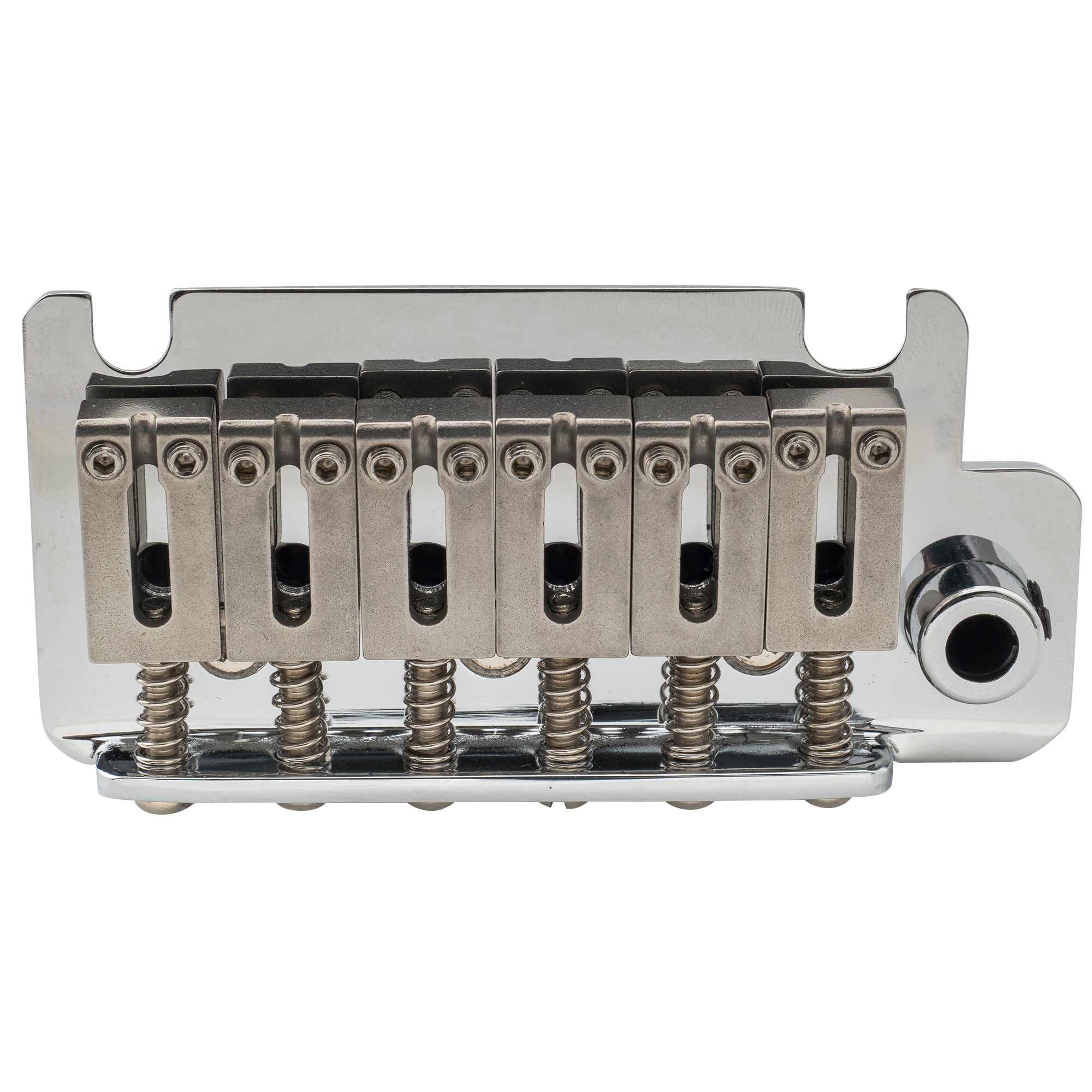 Musiclily Pro BV002 52,5mm(2-1/16 Zoll) Stahl-Sattel Vollblock 2-Stift-Stil Gitarre Tremolo-Brücke für American Strat-Stil E-Gitarre