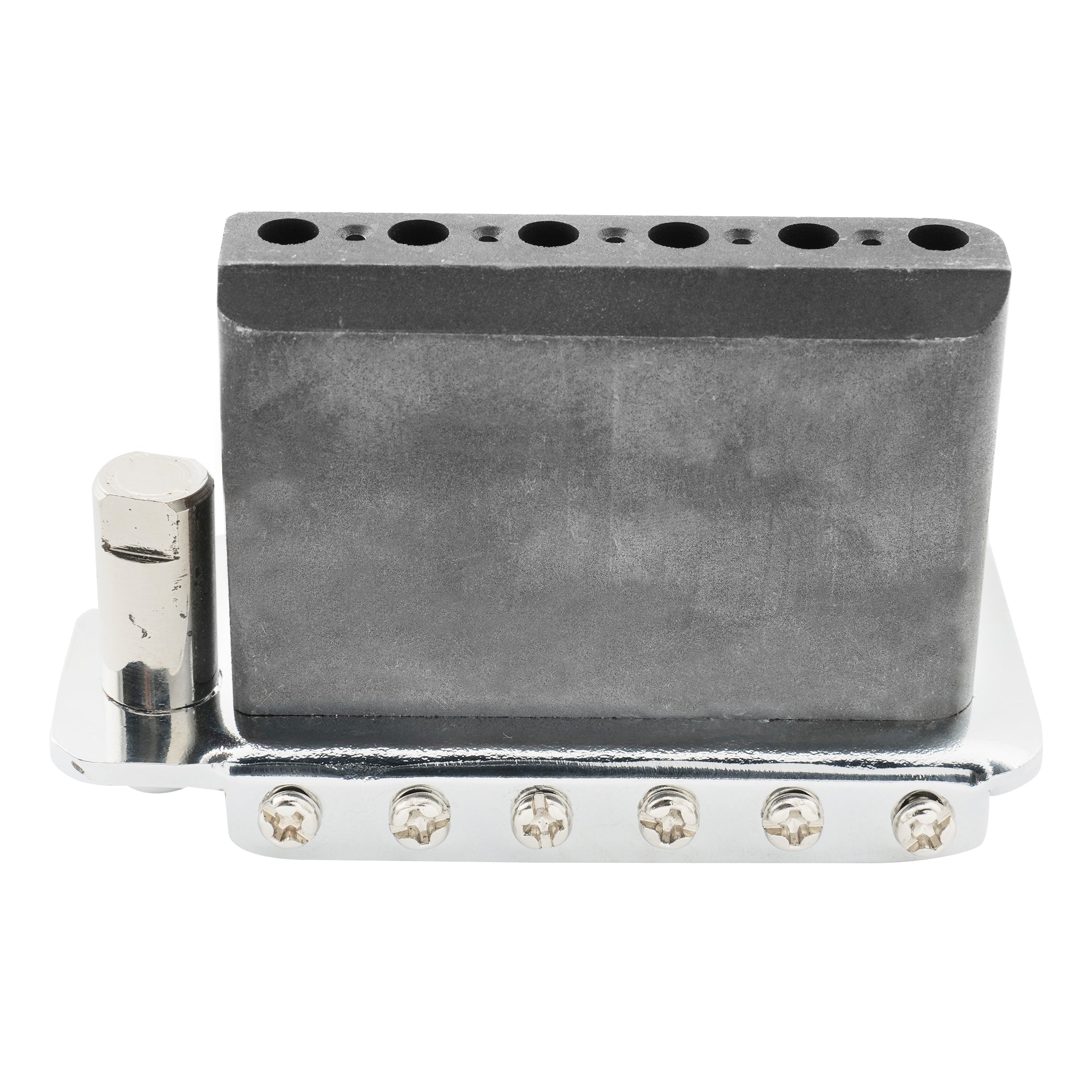 Musiclily Pro BV002 52,5mm(2-1/16 Zoll) Stahl-Sattel Vollblock 2-Stift-Stil Gitarre Tremolo-Brücke für American Strat-Stil E-Gitarre