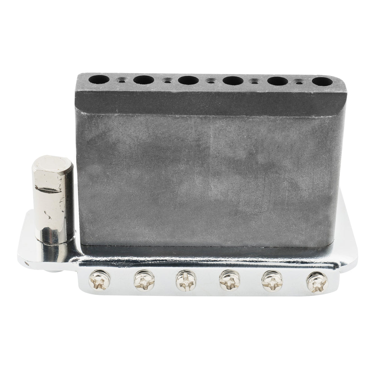 Musiclily Pro BV002 52,5mm(2-1/16 Zoll) Stahl-Sattel Vollblock 2-Stift-Stil Gitarre Tremolo-Brücke für American Strat-Stil E-Gitarre