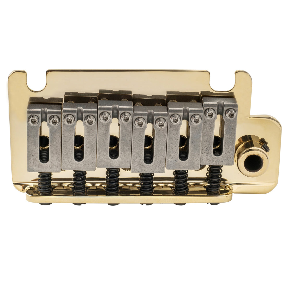 Musiclily Pro BV002 52,5mm(2-1/16 Zoll) Stahl-Sattel Vollblock 2-Stift-Stil Gitarre Tremolo-Brücke für American Strat-Stil E-Gitarre