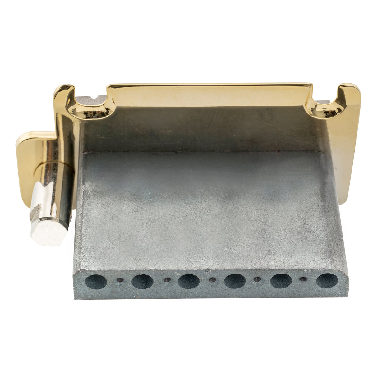 Musiclily Pro BV002 52,5mm(2-1/16 Zoll) Stahl-Sattel Vollblock 2-Stift-Stil Gitarre Tremolo-Brücke für American Strat-Stil E-Gitarre