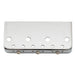 wilkinson wtbs 54mm2 1 8 inch short bridge brass compensated 3 saddles for humbucker tele style or vintage electric guitar mx1704p, chrome