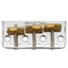 wilkinson wtbs 54mm2 1 8 inch short bridge brass compensated 3 saddles for humbucker tele style or vintage electric guitar mx1704p, gold