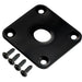 musiclily pro steel flat bottom square jack plate for epiphone usa les paul style electric guitar mx1708p, black
