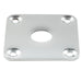 detail of musiclily pro steel flat bottom square jack plate for epiphone usa les paul style electric guitar mx1708p