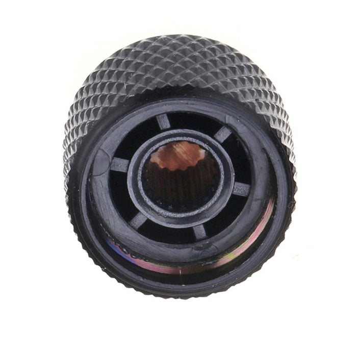 Perillas de control Musiclily Pro de acero grueso de 18 estrías con parte superior de abulón y cúpula para guitarra eléctrica o bajo estilo Tele, juego de 2