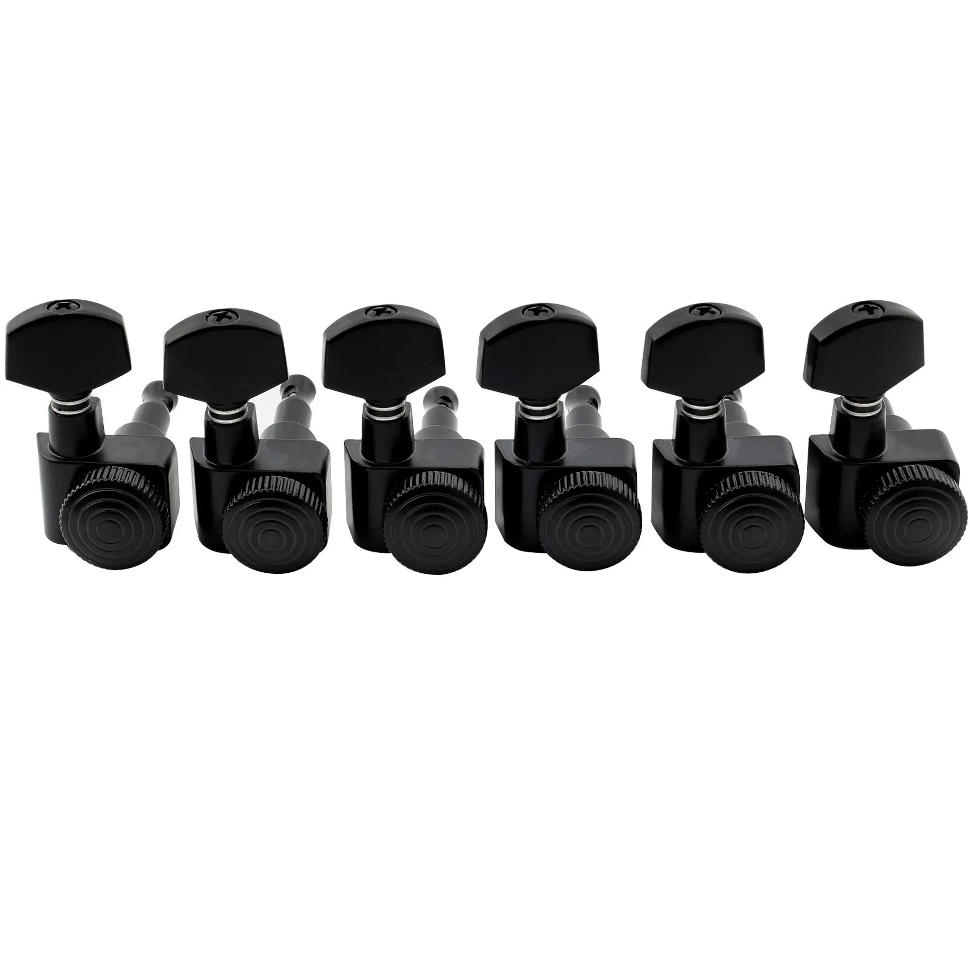 musiclily pro 6 in line 2 pins full metal guitar locking tuners machine heads tuning pegs keys set for fender strat tele style electric guitar mx1720 6p