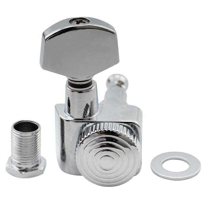 Musiclily Pro 6 em linha 2 pinos Ajustadores de Trava de Guitarra de Metal Total Cabeças de Máquina de Afinar Chaves Conjunto para Guitarra Elétrica Fender Strat/Tele Estilo