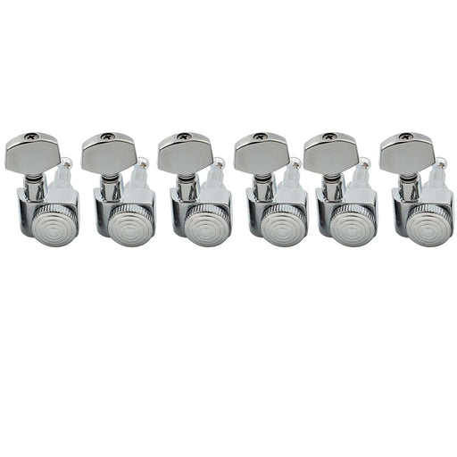 musiclily pro 6 in line 2 pins full metal guitar locking tuners machine heads tuning pegs keys set for fender strat tele style electric guitar mx1720 6p, chrome