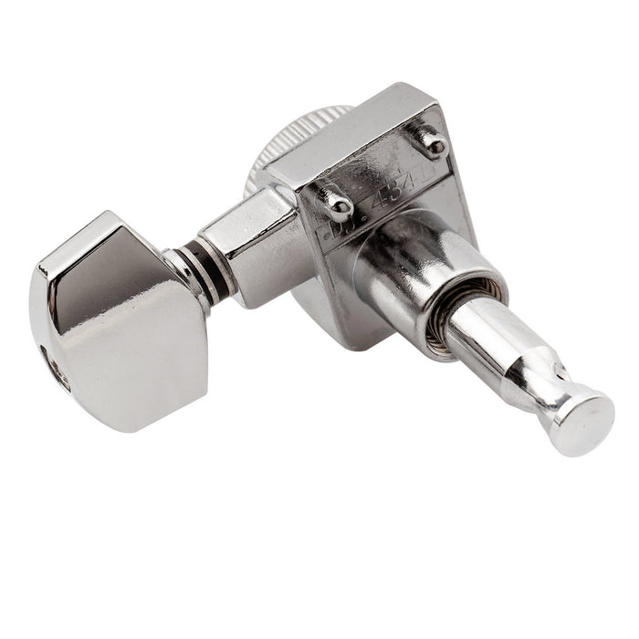 Musiclily Pro R15T Singolo Lato Basso Rapporto 16:1 Testa Macchina Bloccante Sigillata Completamente con 2 Pin e Pulsante Esagonale per Chitarra Elettrica Stile Fender Strat Tele