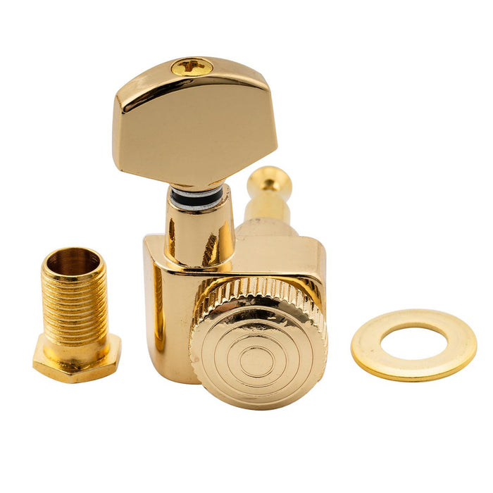 Musiclily Pro 6 em linha 2 pinos Ajustadores de Trava de Guitarra de Metal Total Cabeças de Máquina de Afinar Chaves Conjunto para Guitarra Elétrica Fender Strat/Tele Estilo