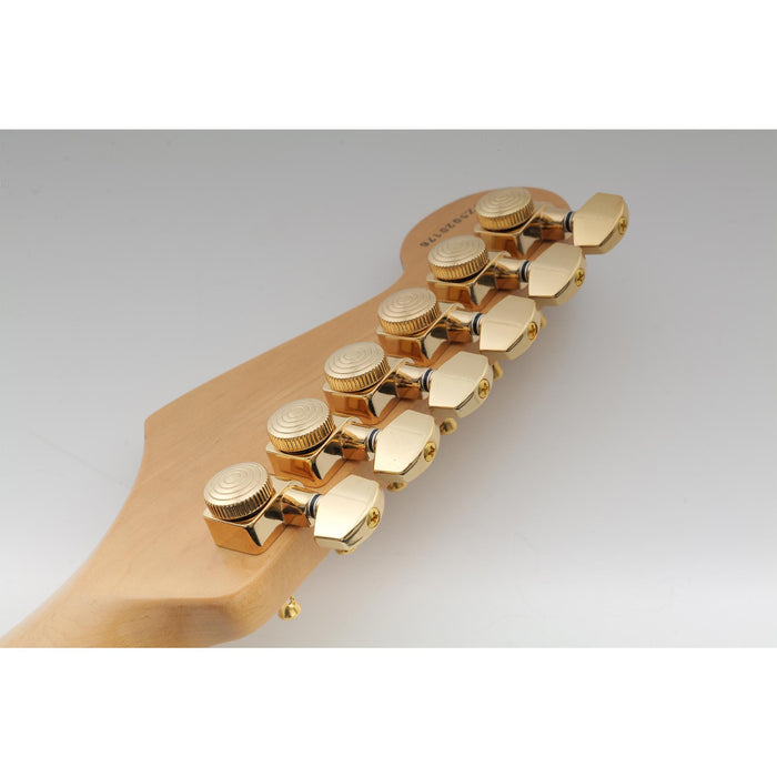 Musiclily Pro R15T Singolo Lato Basso Rapporto 16:1 Testa Macchina Bloccante Sigillata Completamente con 2 Pin e Pulsante Esagonale per Chitarra Elettrica Stile Fender Strat Tele
