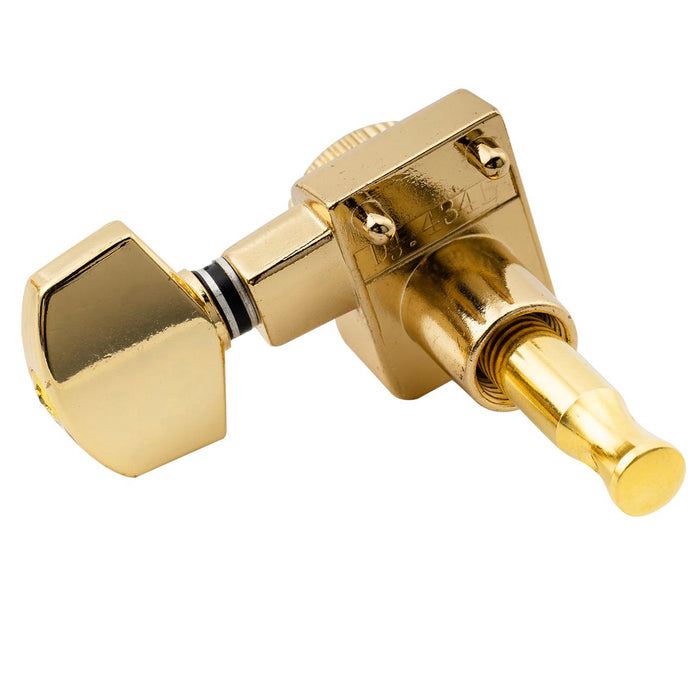 Musiclily Pro R15T Singolo Lato Basso Rapporto 16:1 Testa Macchina Bloccante Sigillata Completamente con 2 Pin e Pulsante Esagonale per Chitarra Elettrica Stile Fender Strat Tele