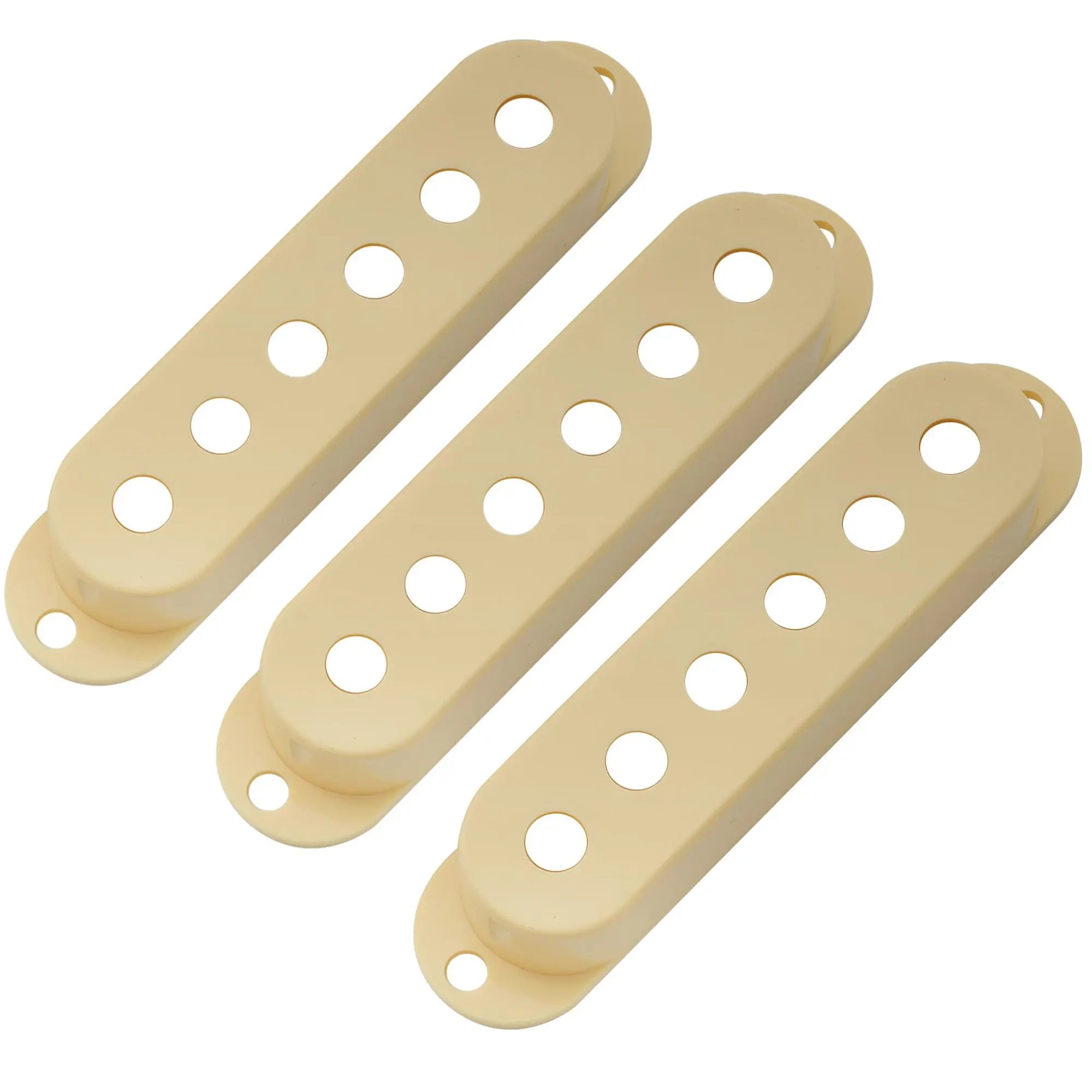 musiclily pro plastic guitar single coil pickup covers for usa mexico strat mx1721 3p cream