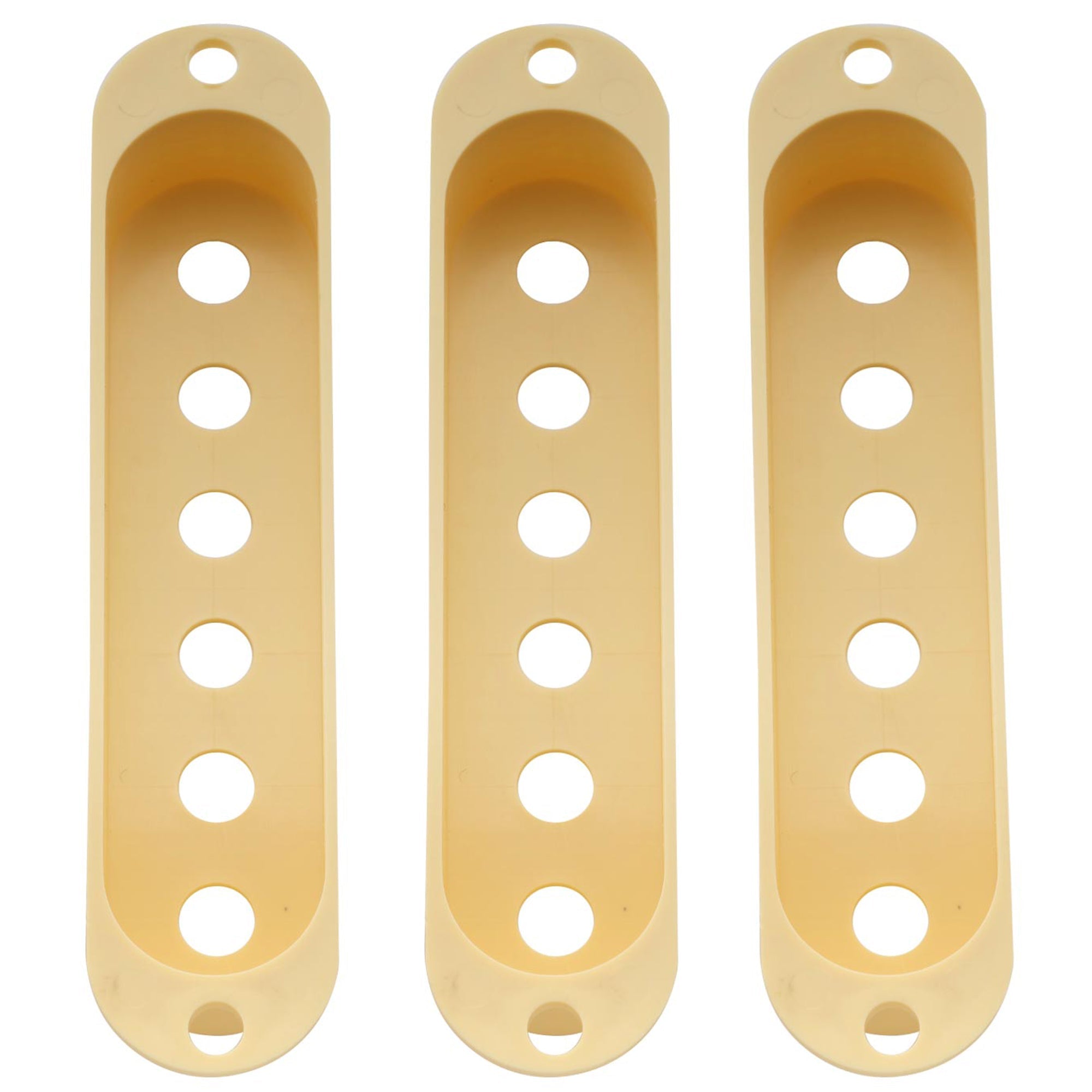 musiclily pro plastic guitar single coil pickup covers for usa mexico strat mx1721 3p, white