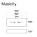 Dimensions of musiclily pro plastic p 90 soapbar guitar pickup covers compatible with usa lp mx1722 2p