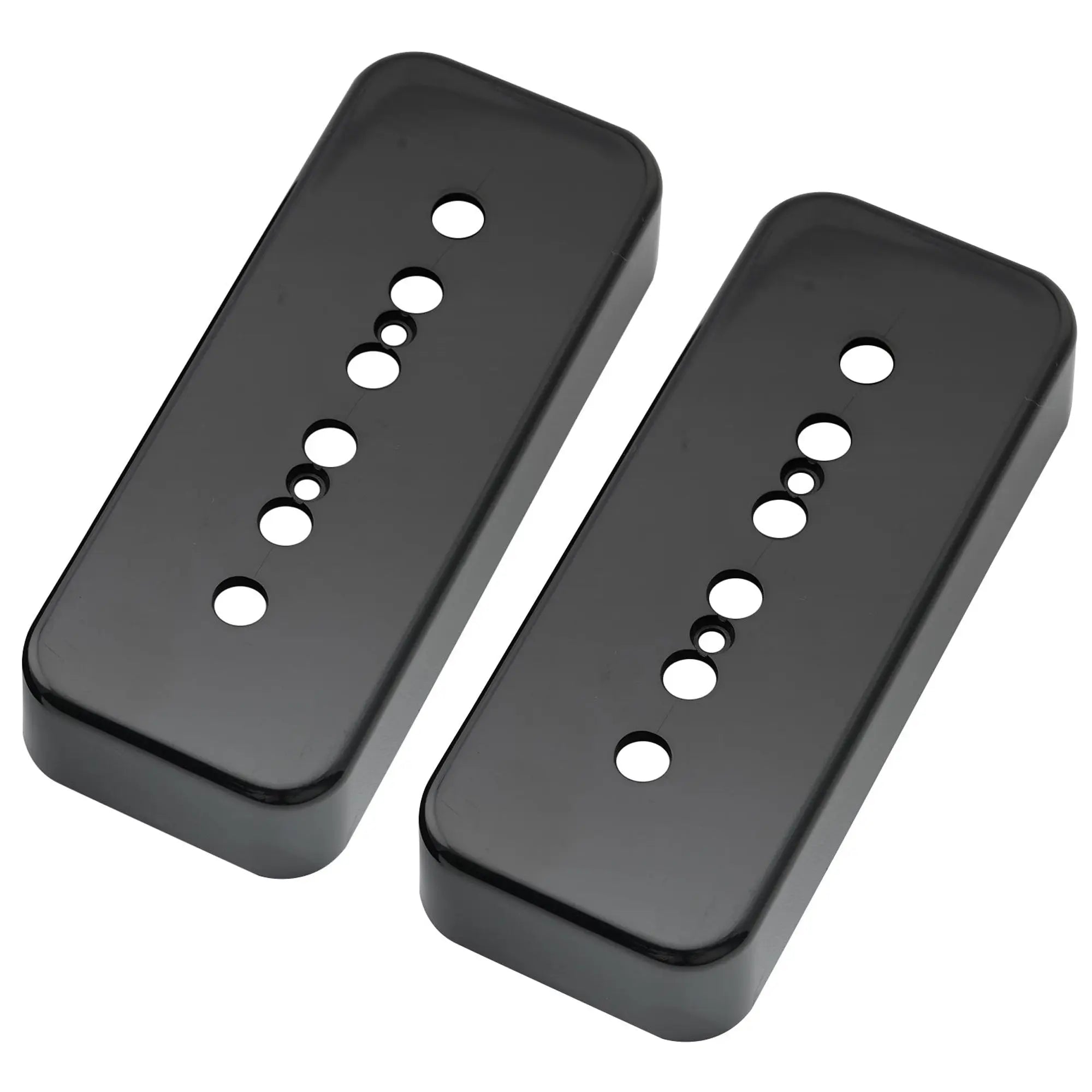 detail of musiclily pro plastic p 90 soapbar guitar pickup covers compatible with usa lp mx1722 2p