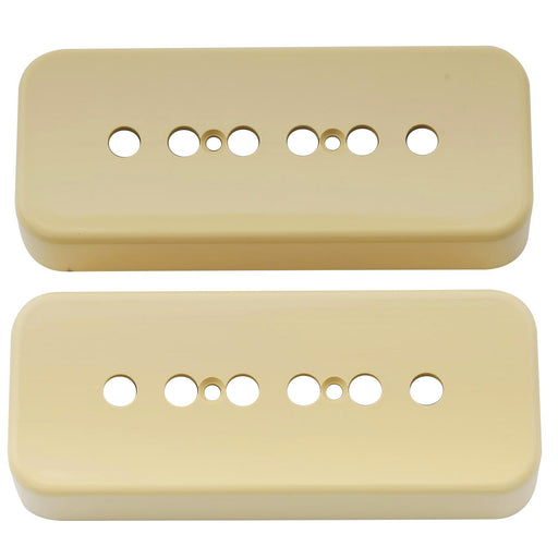 musiclily pro plastic p 90 soapbar guitar pickup covers compatible with usa lp mx1722 2p cream