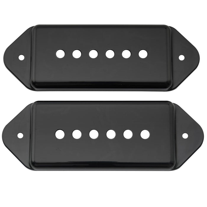 musiclily pro plastic 49 2mm p90 dog ear short low neck position pickup covers for usa lp vintage style epiphone mx1723 2p