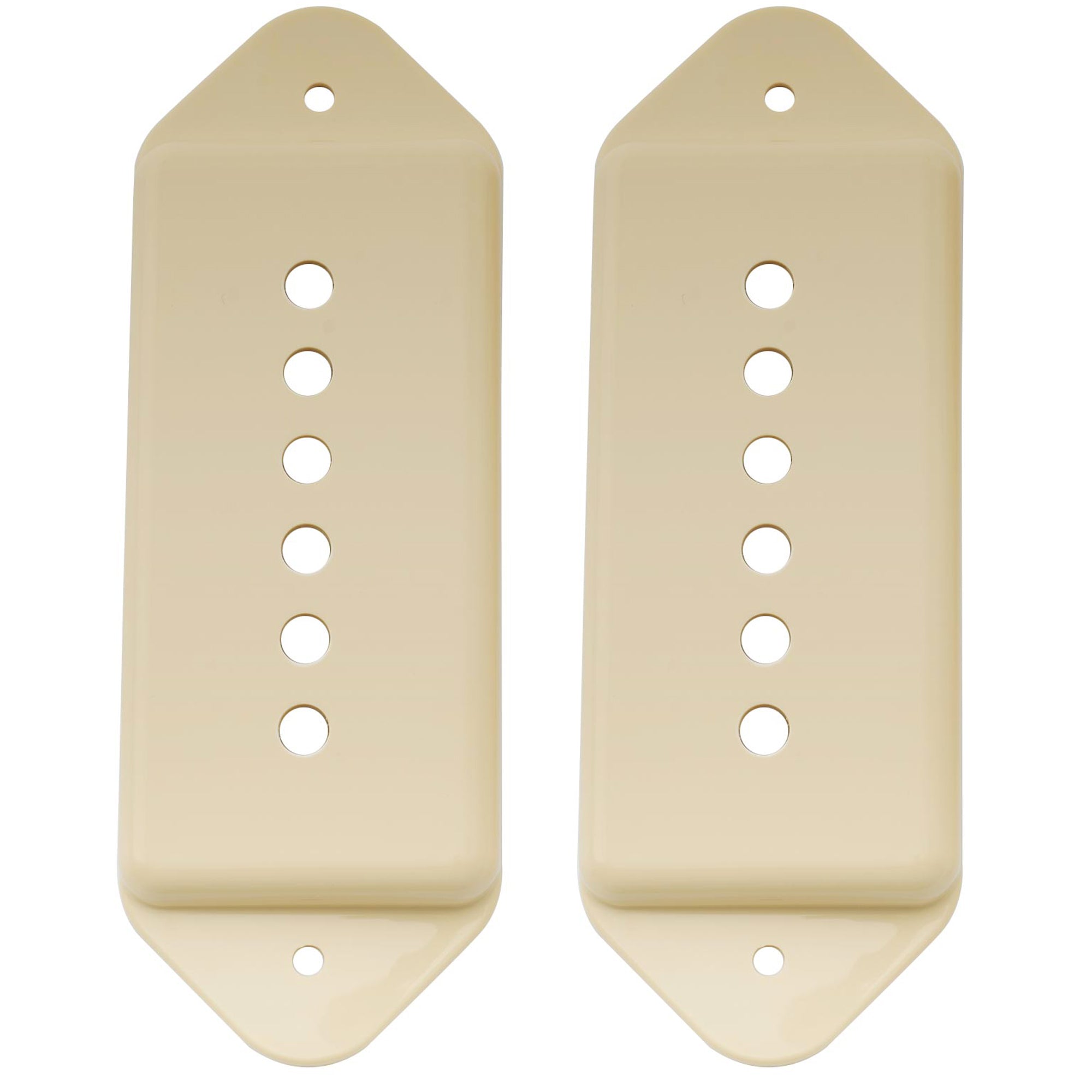 Musiclily Pro Kunststoff 49,2 mm P90 Dog Ear Short/Low Neck Position Pickup Abdeckungen für USA LP/Vintage Stil Epiphone
