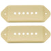 musiclily pro plastic 49 2mm p90 dog ear short low neck position pickup covers for usa lp vintage style epiphone mx1723 2p cream