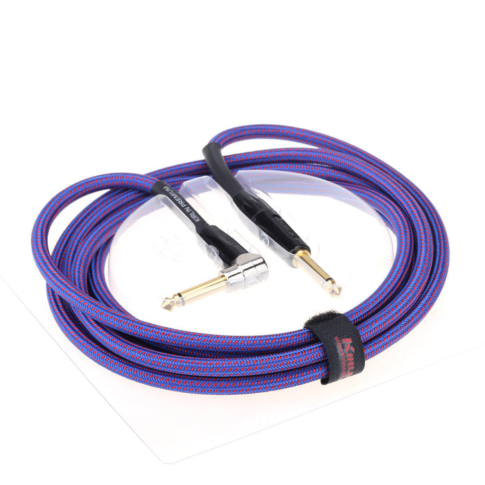 Part of kirlin 3m 10 feet straight to right angle 1 4 inch plug premium plus noise free instrument guitar bass cable mx1729