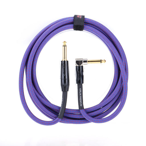 kirlin 3m 10 feet straight to right angle 1 4 inch plug premium plus noise free instrument guitar bass cable mx1729