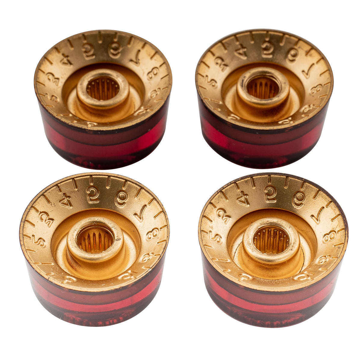 Musiclily Pro metrische grobe 18-Zahnräder Gitarrenknöpfe, Ton-, Lautstärke- und Geschwindigkeitsreglerknöpfe für Epiphone Les Paul SG-Style Elektrogitarren, Set von 4