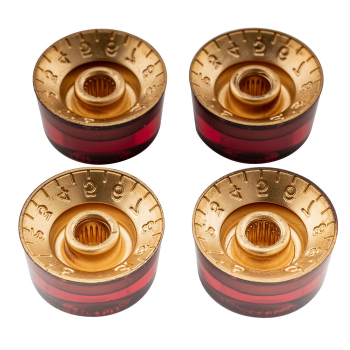 Musiclily Pro Metric Grosso 18-Espiga Botões de Controle de Tom, Volume e Velocidade para Guitarra Elétrica no Estilo Epiphone Les Paul SG, Conjunto de 4