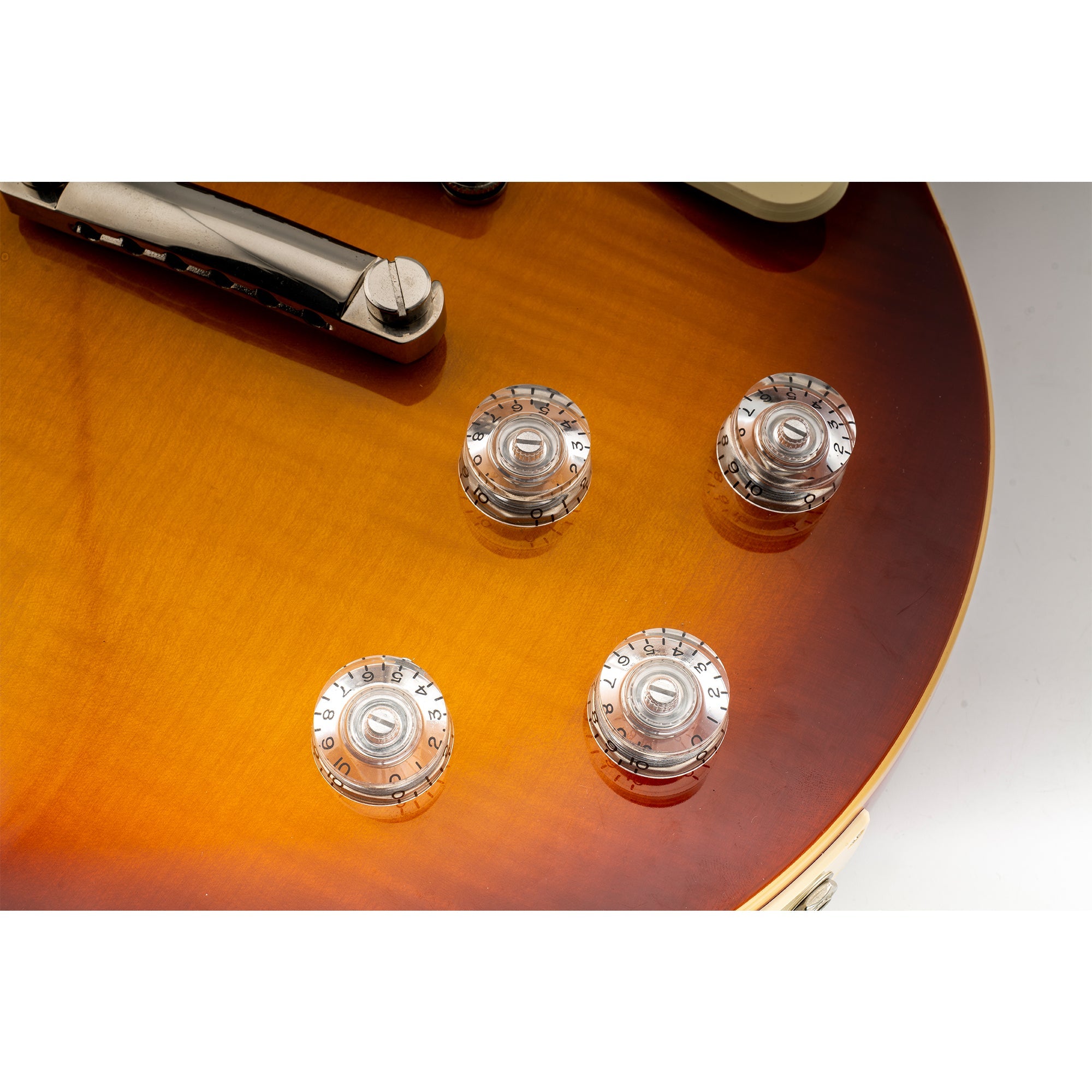 Musiclily Pro metrische grobe 18-Zahnräder Gitarrenknöpfe, Ton-, Lautstärke- und Geschwindigkeitsreglerknöpfe für Epiphone Les Paul SG-Style Elektrogitarren, Set von 4