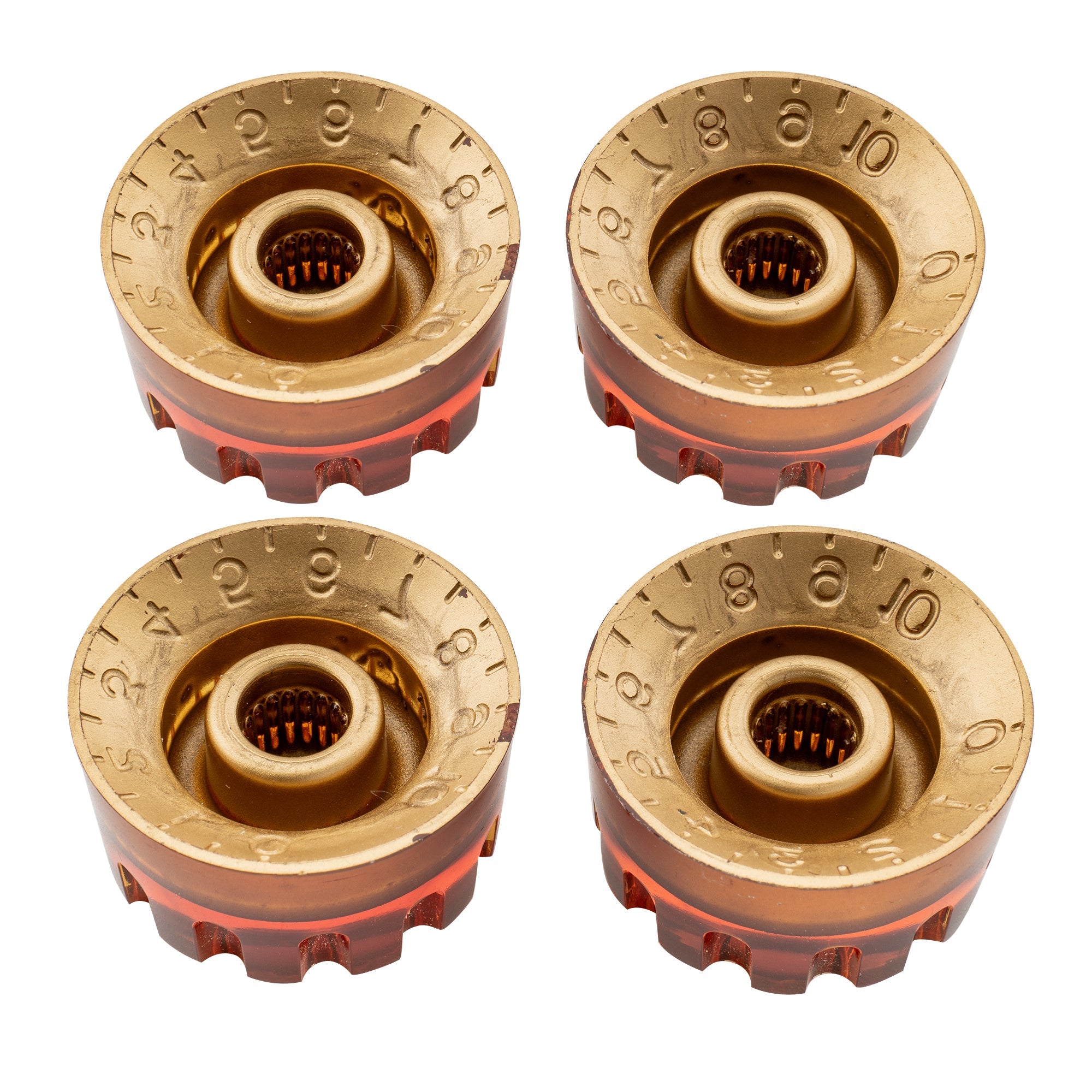 Musiclily Pro metrische grobgezahnte 18-Zähn-Strichelrändel Gitarrenknöpfe für Ton, Lautstärke und Geschwindigkeitsregelung für Epiphone Les Paul SG-Style Elektrogitarren, Set von 4