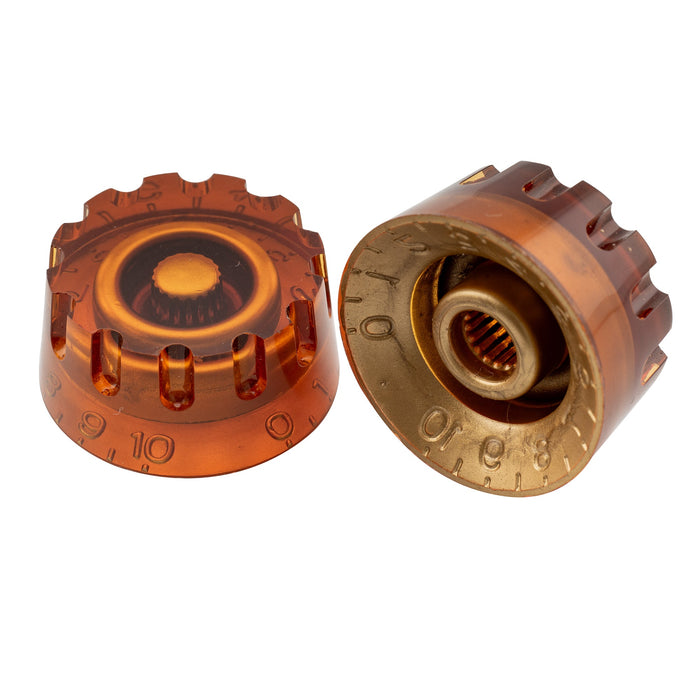 Musiclily Pro Metric Grossa 18-Spline Knurled Chitarra Manopole Regolazione Tono Volume Velocità per Chitarra Elettrica Stile Epiphone Les Paul SG, Set di 4