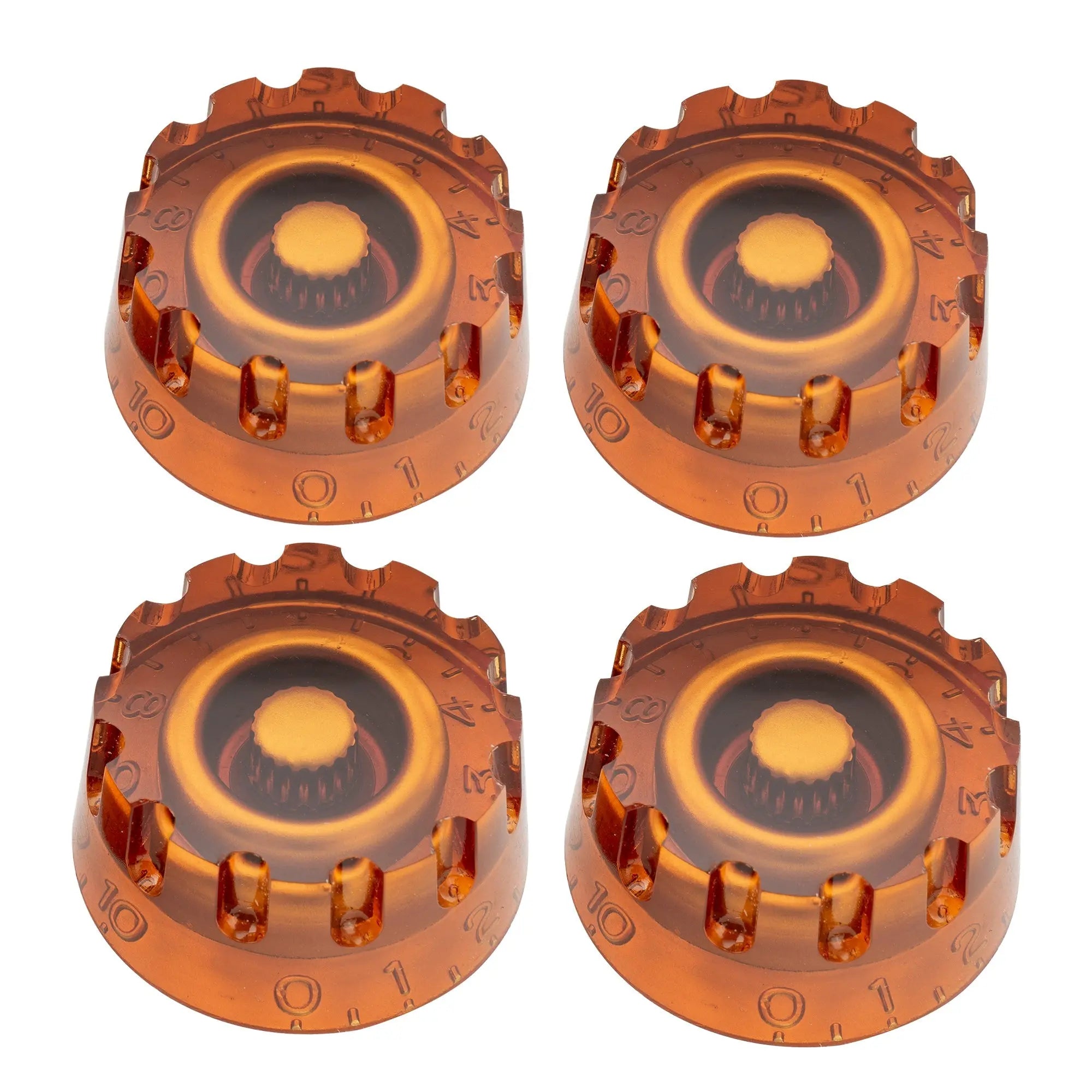 musiclily pro metric coarse 18 spline knurled guitar knobs tone volume speed control knobs for epiphone les paul sg style electric guitar mx1732 4p, amber