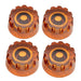 musiclily pro metric coarse 18 spline knurled guitar knobs tone volume speed control knobs for epiphone les paul sg style electric guitar mx1732 4p, amber