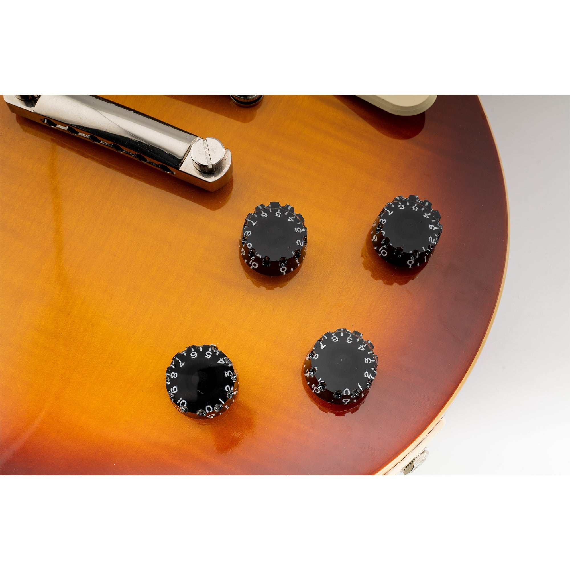 Musiclily Pro metrische grobgezahnte 18-Zähn-Strichelrändel Gitarrenknöpfe für Ton, Lautstärke und Geschwindigkeitsregelung für Epiphone Les Paul SG-Style Elektrogitarren, Set von 4