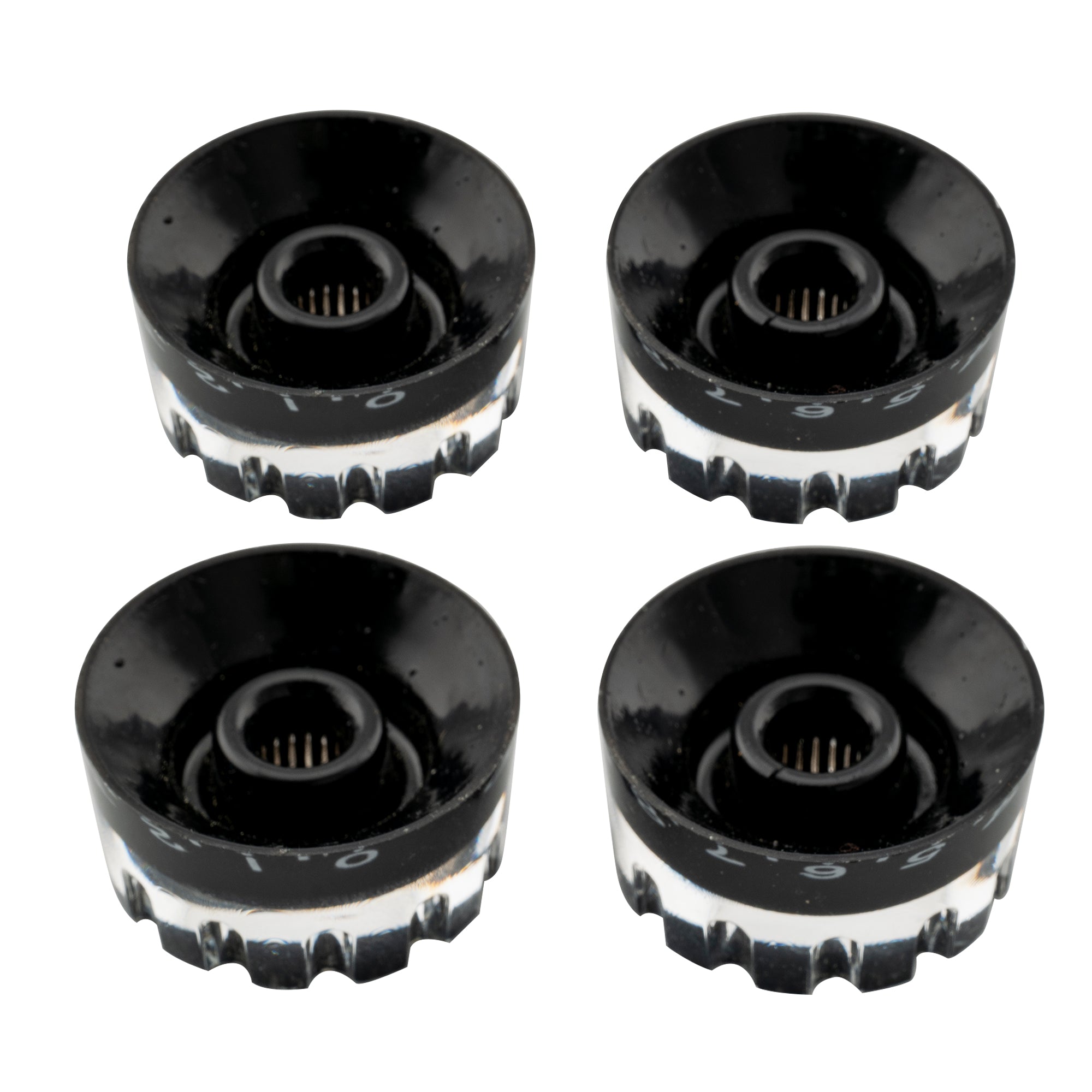 Musiclily Pro metrische grobgezahnte 18-Zähn-Strichelrändel Gitarrenknöpfe für Ton, Lautstärke und Geschwindigkeitsregelung für Epiphone Les Paul SG-Style Elektrogitarren, Set von 4
