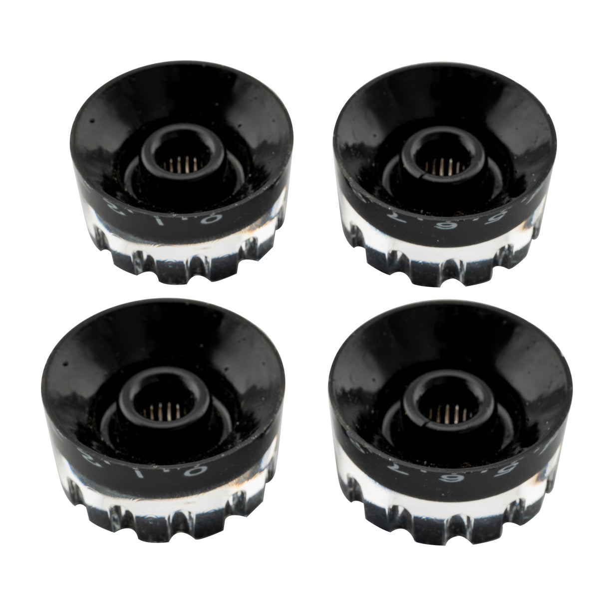 Musiclily Pro metrische grobgezahnte 18-Zähn-Strichelrändel Gitarrenknöpfe für Ton, Lautstärke und Geschwindigkeitsregelung für Epiphone Les Paul SG-Style Elektrogitarren, Set von 4
