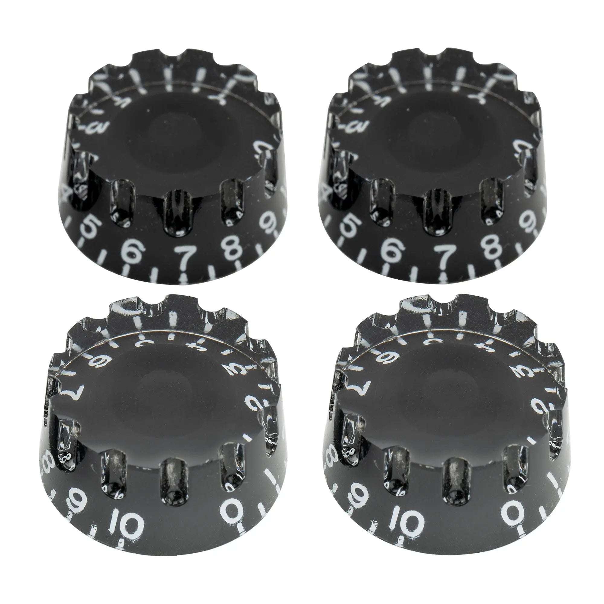 musiclily pro metric coarse 18 spline knurled guitar knobs tone volume speed control knobs for epiphone les paul sg style electric guitar mx1732 4p, black