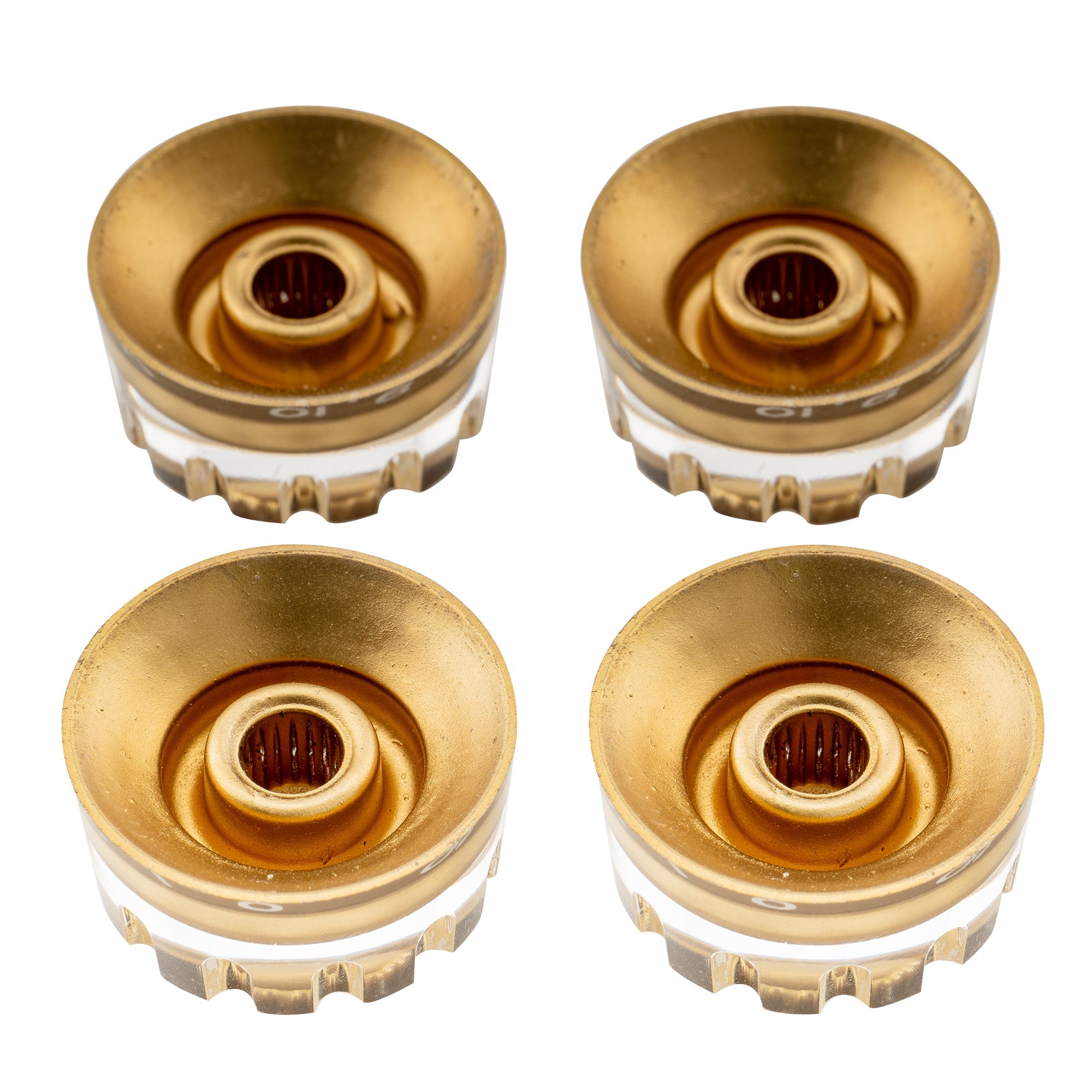Musiclily Pro metrische grobgezahnte 18-Zähn-Strichelrändel Gitarrenknöpfe für Ton, Lautstärke und Geschwindigkeitsregelung für Epiphone Les Paul SG-Style Elektrogitarren, Set von 4