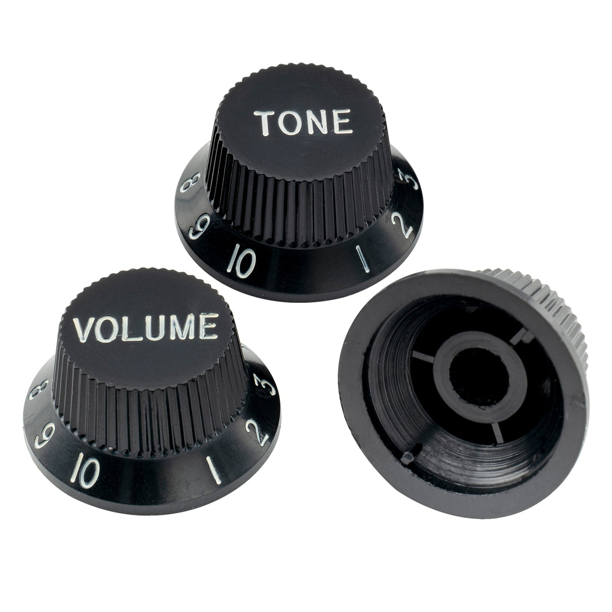 Musiclily Pro metrische Größe 18 Splines 1 Volumen 2 Ton Strat - Stil Drehknöpfe - Satz für asiatische Importgitarren - und Bass - Split - Shaft - Poti