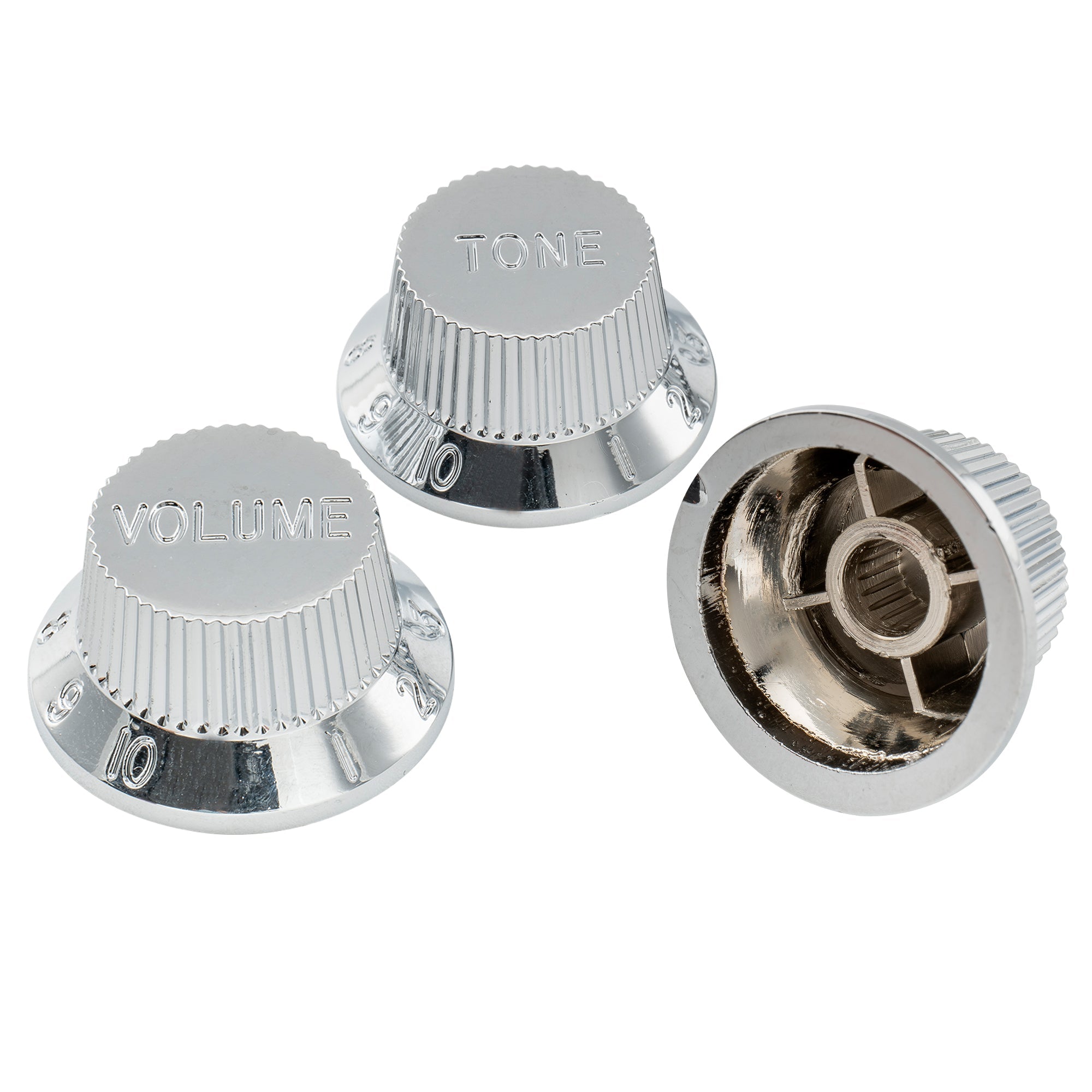 Musiclily Pro metrische Größe 18 Splines 1 Volumen 2 Ton Strat - Stil Drehknöpfe - Satz für asiatische Importgitarren - und Bass - Split - Shaft - Poti