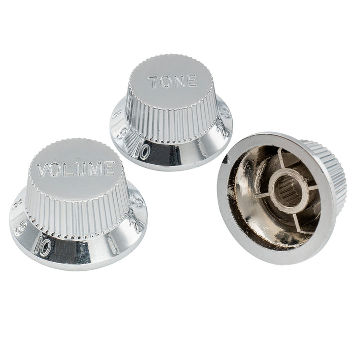 Musiclily Pro Métrique Taille 18 Cannelures 1 Volume 2 Tonalités Style Stratocaster Potentiomètres pour Guitare Basse Import Asie