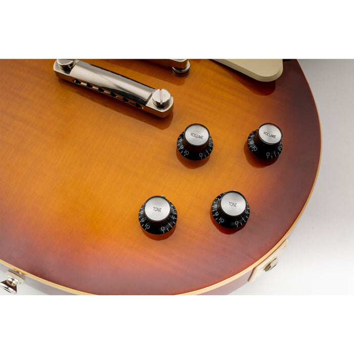 Musiclily Pro Metric Grosso 18-Esquema Chapeu Alto Botões de Tom e Controle de Volume para Guitarra Elétrica estilo Epiphone LP SG, Conjunto de 2