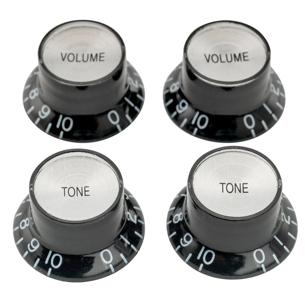 musiclily pro metric coarse 18 spline top hat bell knobs tone volume control knobs for epiphone lp sg style electric guitar 2 pcst2v mx1735 2mx1737 2p, black