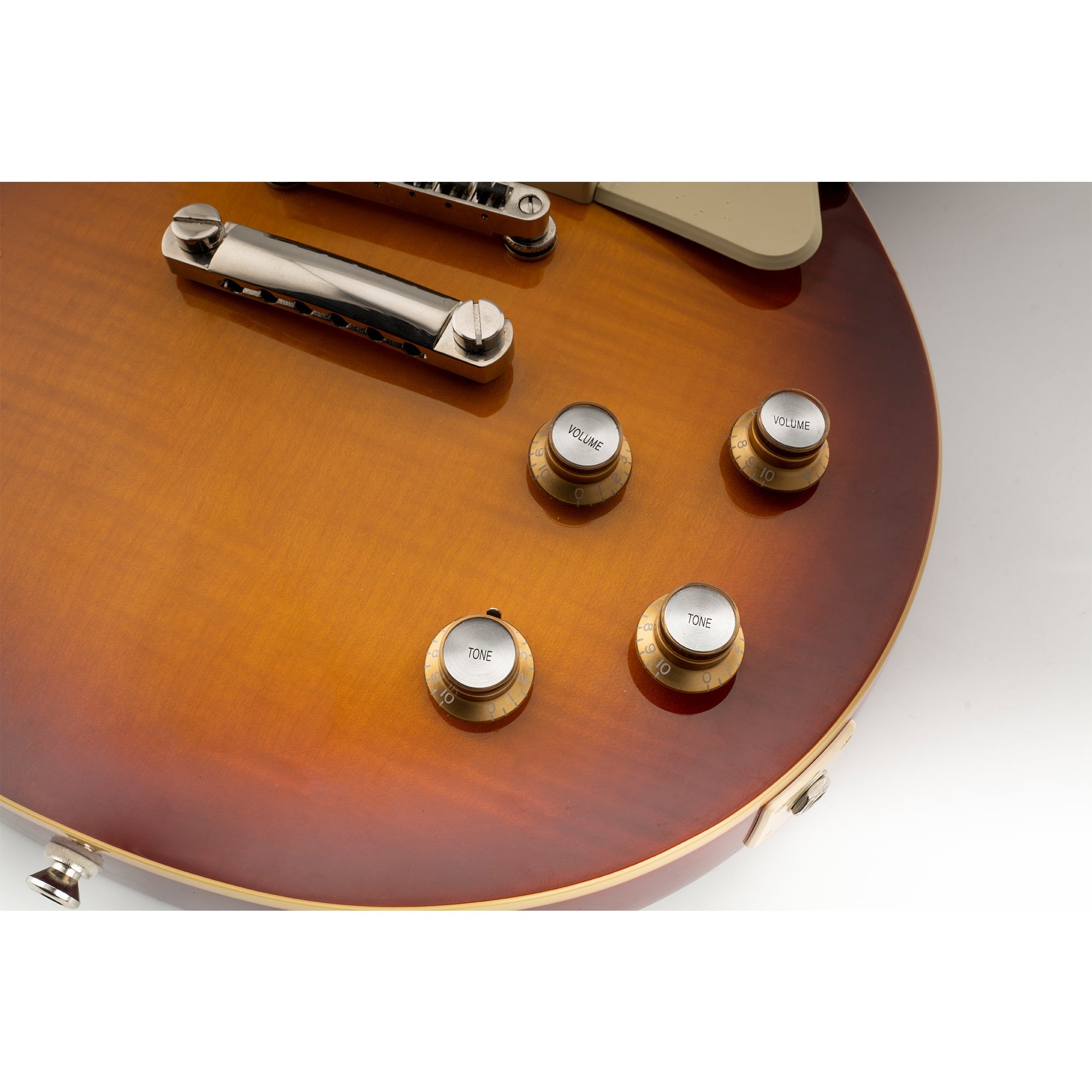 Musiclily Pro Metrische Grobgewinde 18-Zahnrad Top-Hat Glockenknöpfe für Ton- und Lautstärkeregler von Epiphone LP SG-Stil Elektrogitarren, Satz von 2T2V